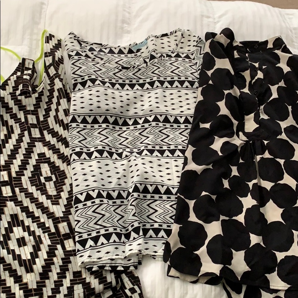 3 Black and white tops!